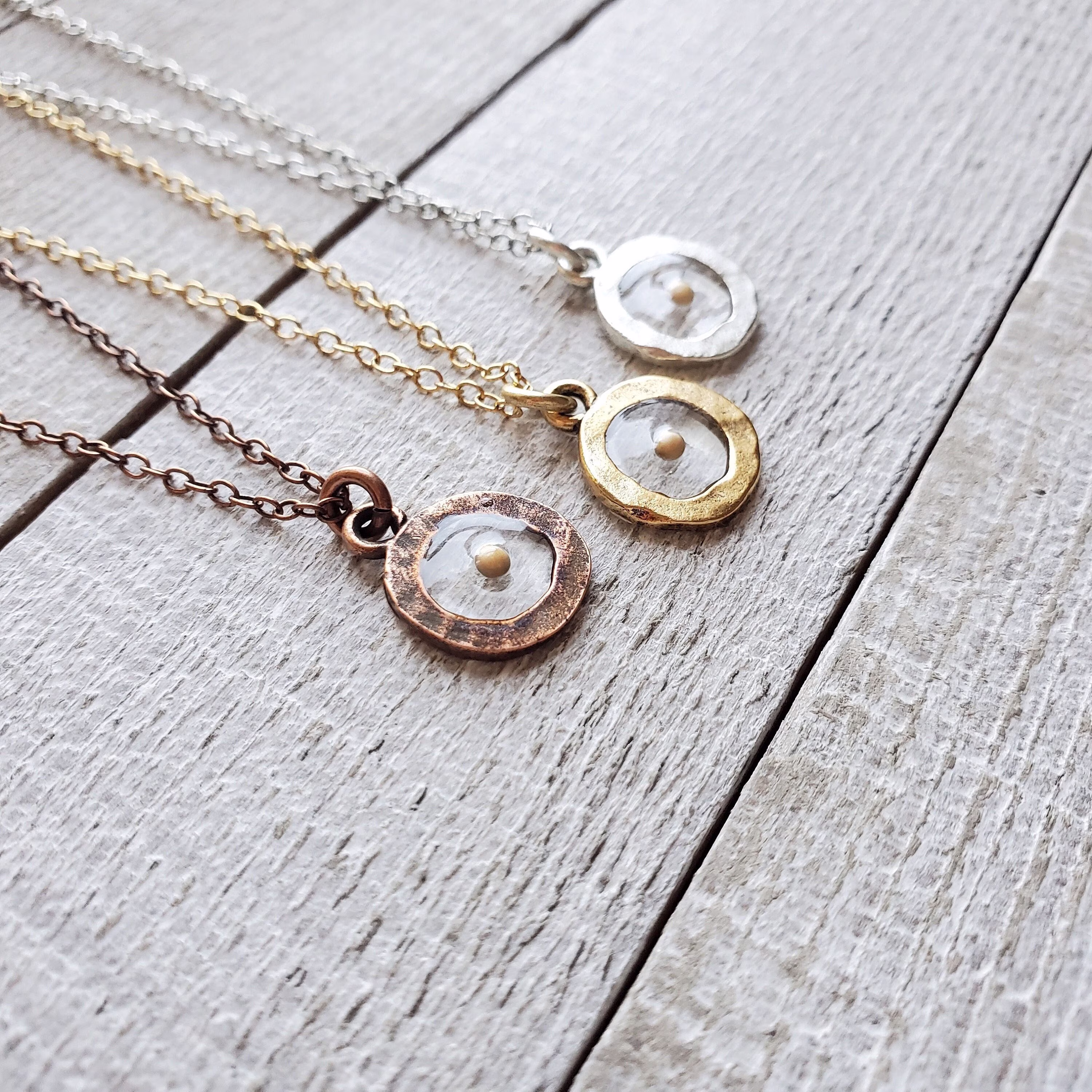 Rustic Mustard Seed Necklace, Unique Christian Jewelry, Faith Can Move Mountains, Dainty Bible Verse Matthew 1720