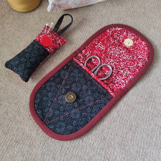 Cross Stitch Scissors Organizer, Embroidery Case, Small Storage, Crochet Holder, Halloween Cross Gift