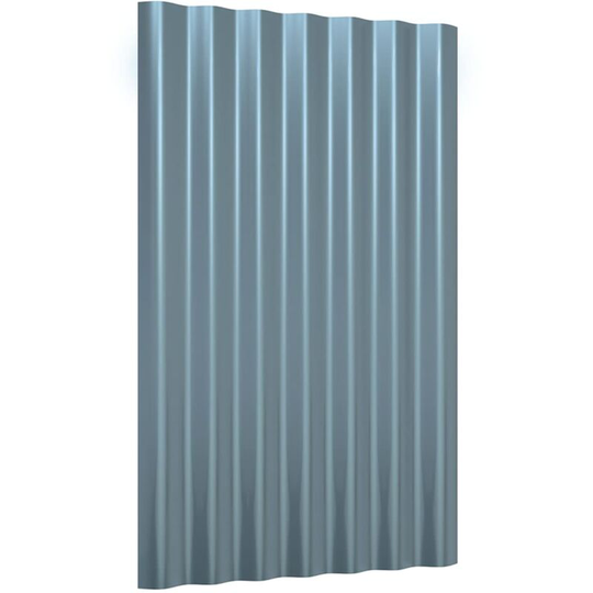 Vidaxl - Roof Panels 36 pcs Powder-coated Steel Grey 60x36 cm Grey