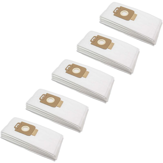 50 microfleece Dust Bags compatible with Nilfisk GMD430, GME210, gm Seasons, gm Siena, gm Time, gm Xtr, Gold Vacuum Cleaner, White - Vhbw