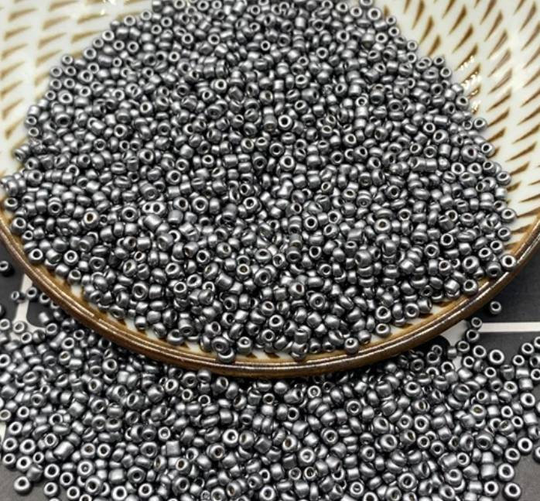 Appx 500 3mm Seed Beads Glass Gray Loose Spacer Round Tiny Diy Jewelry Making