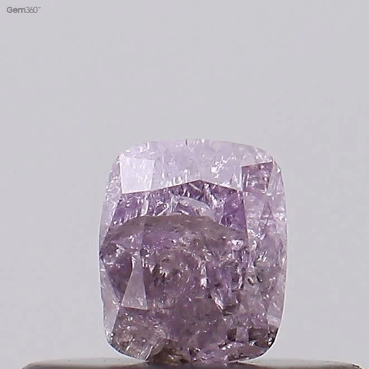 0.28 Ct Natural Fancy Purple Pink | Cushion Cut Salt & Pepper Loose Diamond