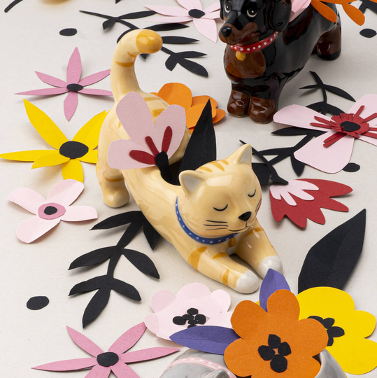 Stretching Cat Mini Indoor Air Planter With Gift Box