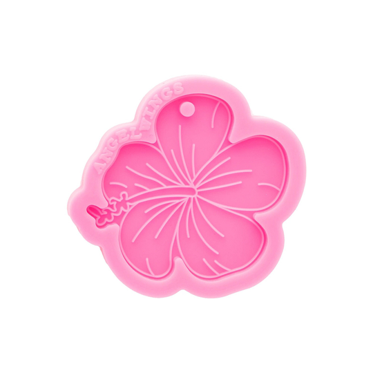 Hibiscus Flower Keychain Silicone Mould For Resin, Aloha Mold, Epoxy Resin Pendant Polymer Clay Supplies