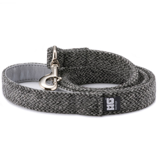 Salt And Pepper Harris Tweed Dog Lead
