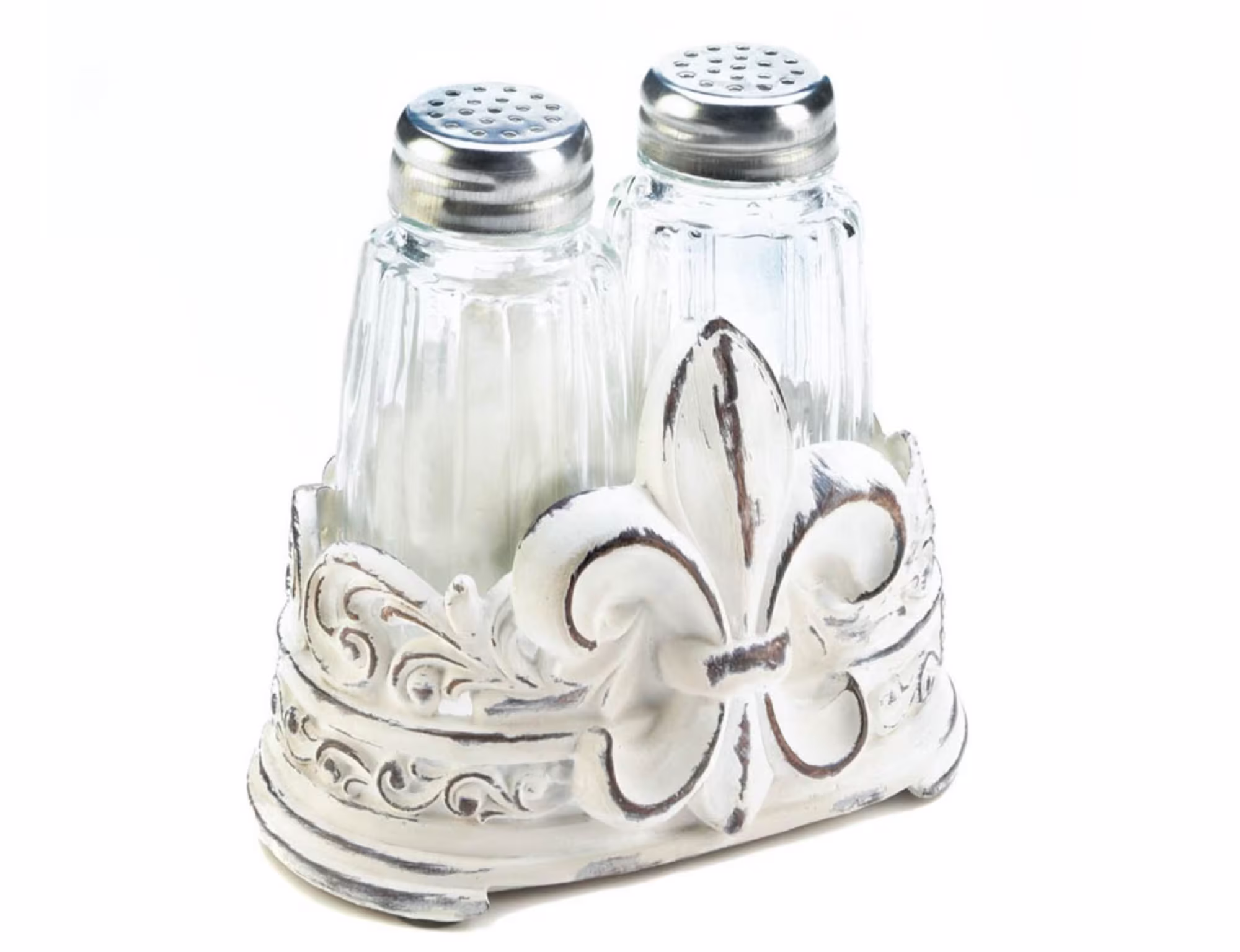 Fleur-De-Lis Shaker Set, Decorative Salt & Pepper Shaker, Kitchen Vintage Style, Accessories, Gift Ideas