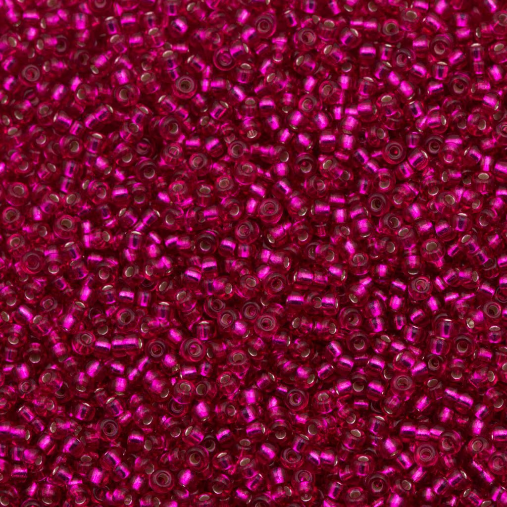 Miyuki Seed Beads 11/0 Dyed Silver Raspberry, 1436-New