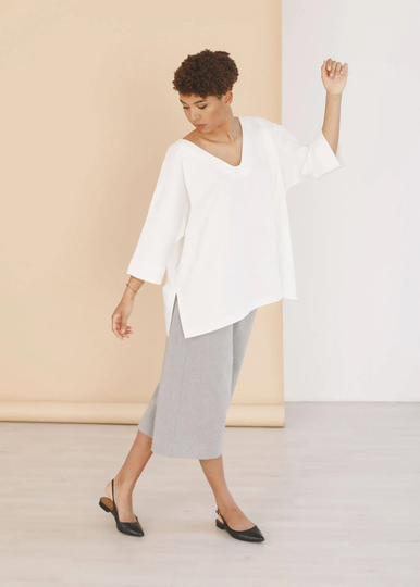 Organic Cotton Oversize Tunic Valentina - White
