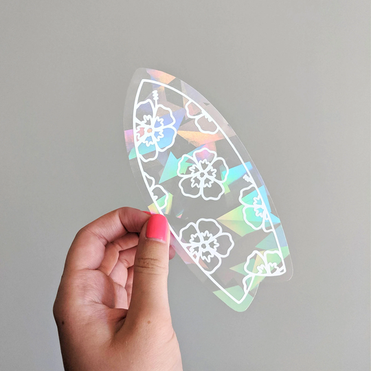Surfboard Suncatcher Sticker