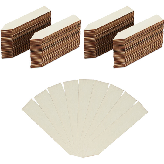 Set of 120 Relaxdays Plant Labels, For Labelling Flower & Herb Pots, Garden Tags, Wooden Markers, 10.5 cm, Natural