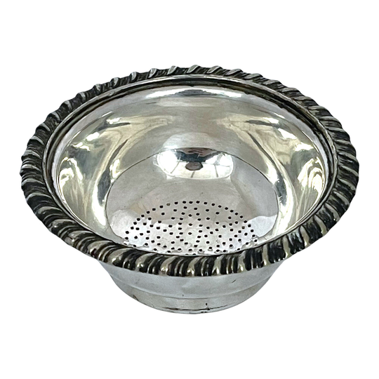 Vintage Silver Plated Tea Strainer, Art Deco Sifter, Leaf Afternoon Tea, Antique Party, Bag Strainer
