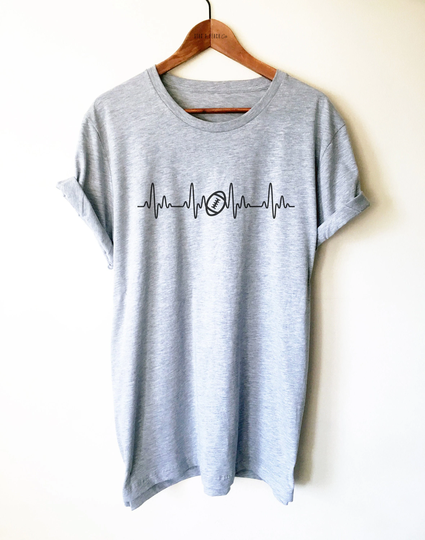 Football Heartbeat Shirt/Tank Top/Hoodie - Touchdown Shirt, Season Girlfriend, Player, Birthday