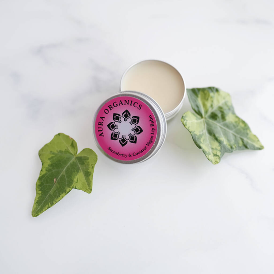 Strawberry And Coconut Vegan Organic Lip Balm