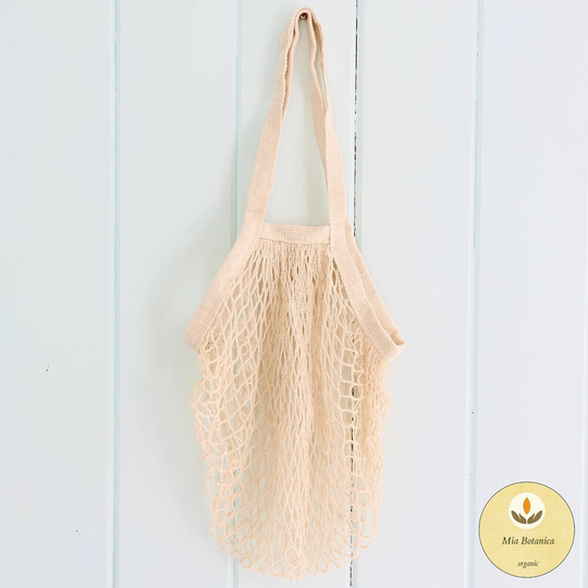 French Market Tote, Organic Cotton Mesh, Perfect For Everyday Carrying, Shopping & Household Organizing, Durable Stretchy