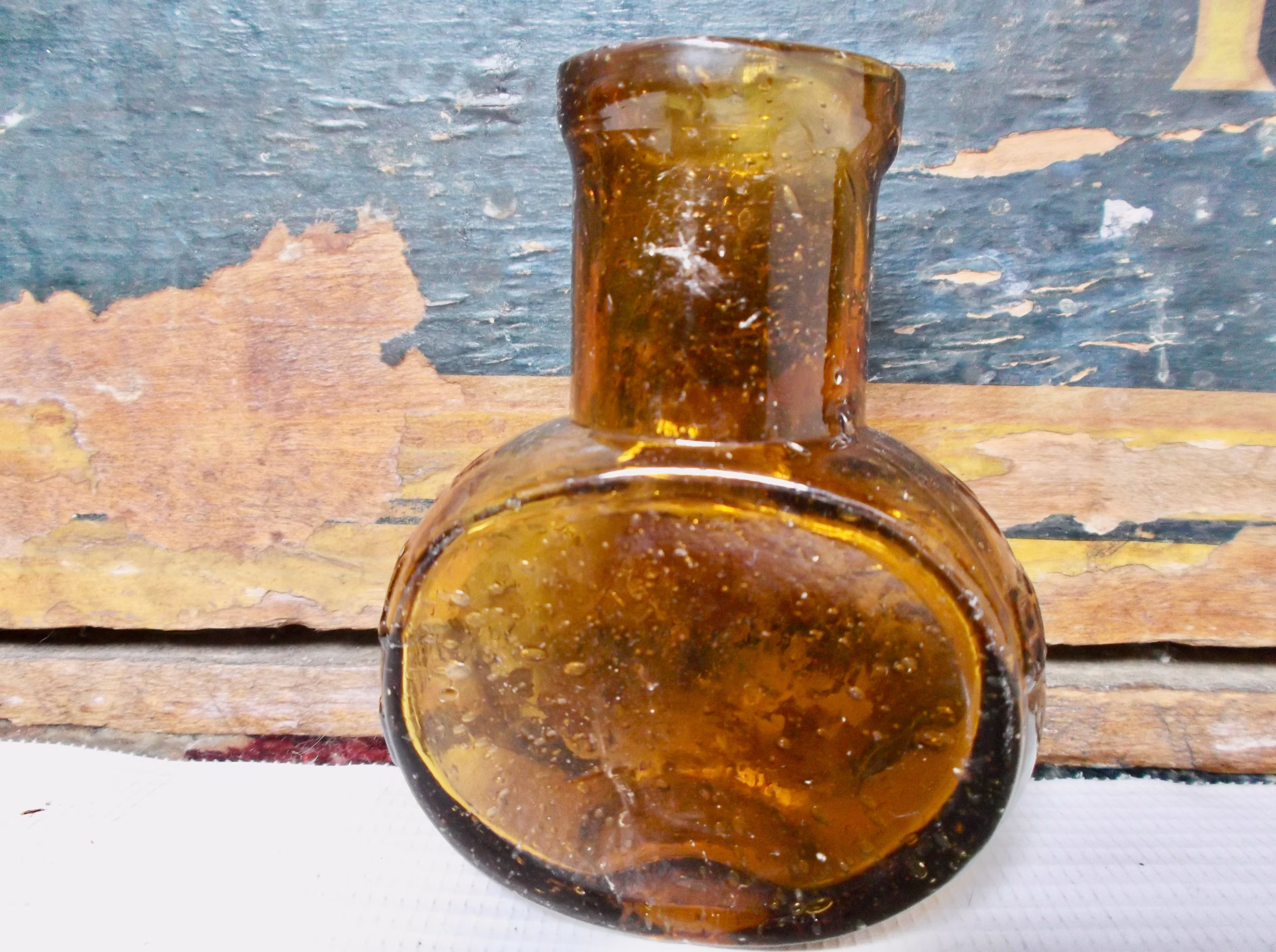 Vintage Brown Bovril Limited Apothecary Bottle Four Ounce Jar