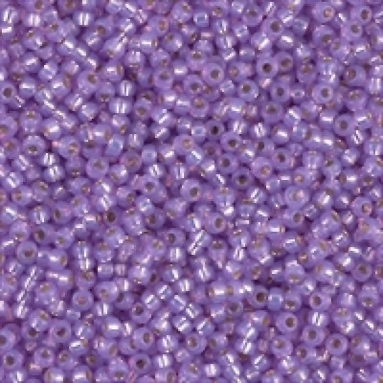 Miyuki Seed Beads 11/0 Dyed Lilac Silver Lined Alabaster, 0574