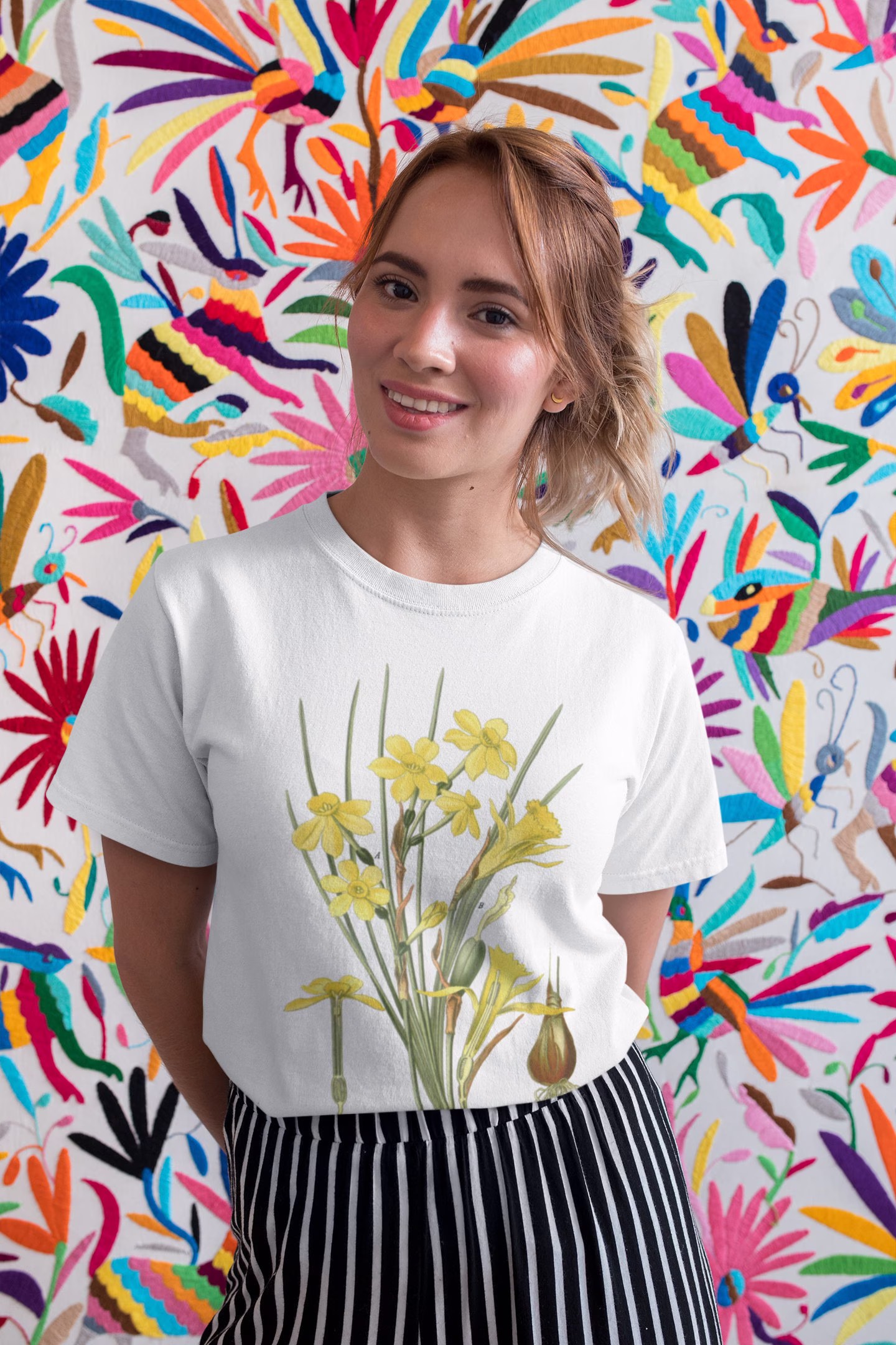 Daffodils | 1896 - Unisex Organic T-Shirt, Vintage Style Botany T-Shirt, Floral T-Shirt