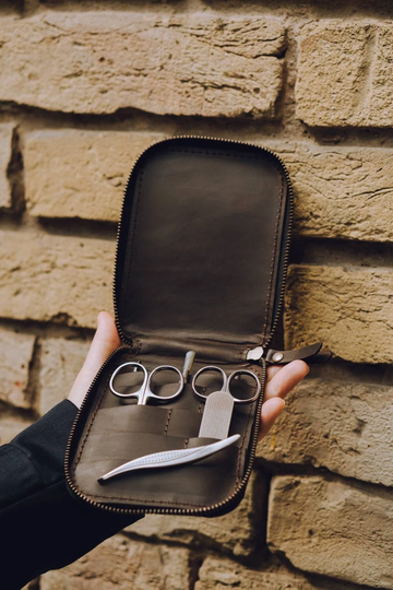 Pouch-Organizer For Manicure Set - Organizer Tools - Manicure - Leather Case - Personalization
