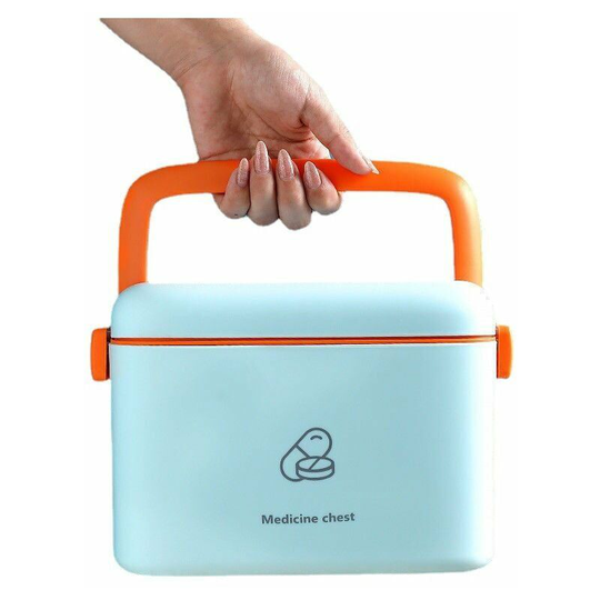 Briday - Medicine Cabinet with Combination Lock Large Capacity Medicine Box Double Layer Medicine Cabinet Childproof First Aid Box