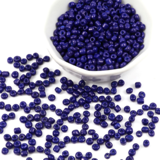 Royal Blue Seed Beads, 4x3mm 20 Grams, Jewelry Making Supplies