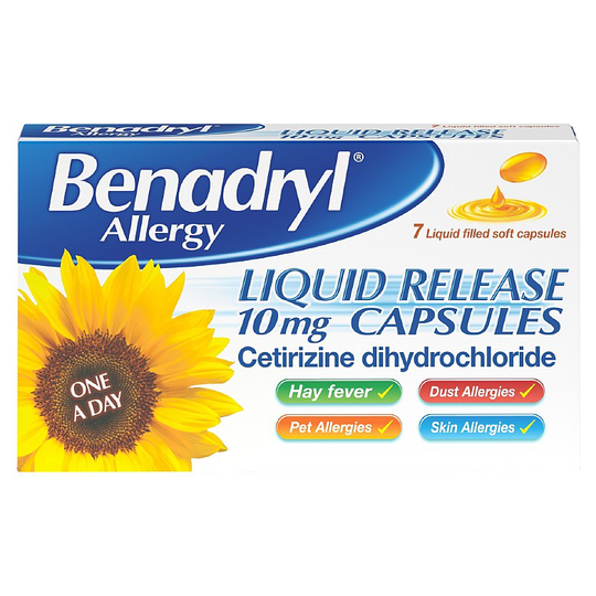 Benadryl Allergy Liquid Release 10Mg Capsules