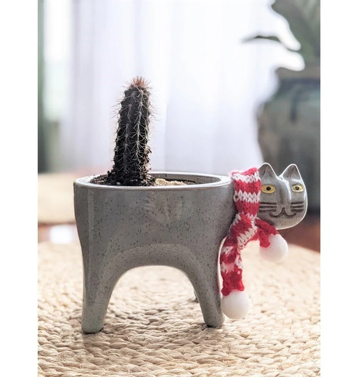 Cute Ceramic Cat Planter, Kitty Planter Pot, Animal Succulent Kitten Flower Shipped From Usa