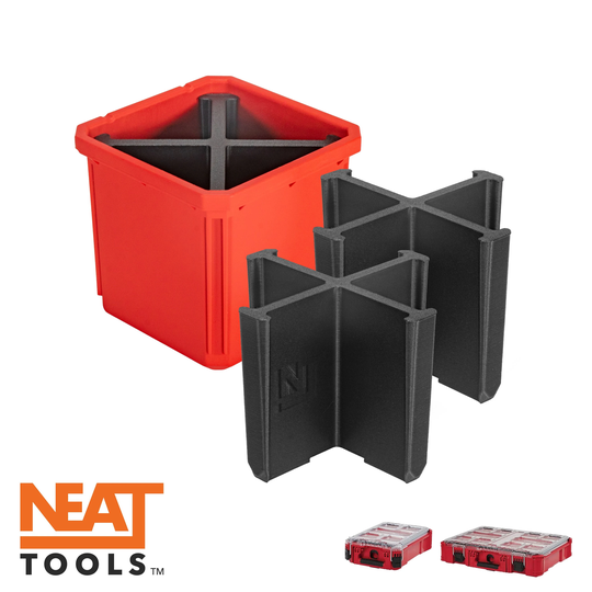 Milwaukee Packout Small Parts Organizer Divider 4-Slot | 2-Pack - Neat Tools