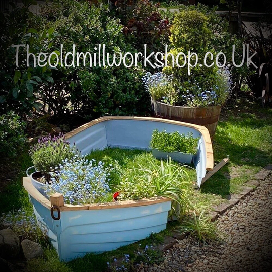 Large Boat Planter, Easter Gift, Pond Feature, Nautical, Unique Gift, Christmas Present