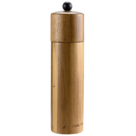 Fvbjd - Wooden Salt and Pepper Grinder, Sustainable Acacia Wood, Elegant Sea Salt Grinder and Black Pepper Mill 8 inch wooden straight body black