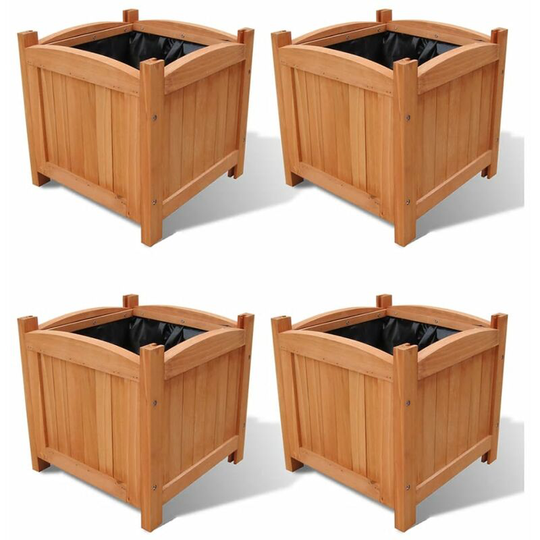 Devenirriche - Raised Beds 4 pcs 30x30x30 cm (2x41301) - Brown