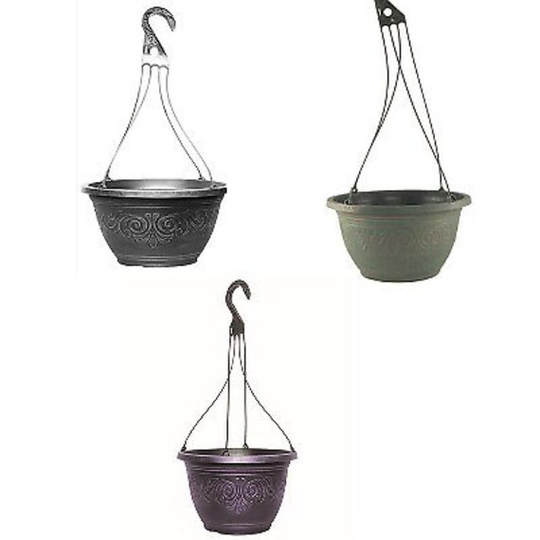 Laurel Round Hanging Basket 6.82L Antique Colours Plant Pot