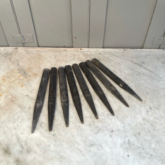 Set Of 8 Antique Carved Faux Organ Pipes