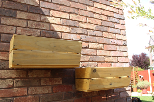Planter Wall Mounted On Rail System Recycled Timber