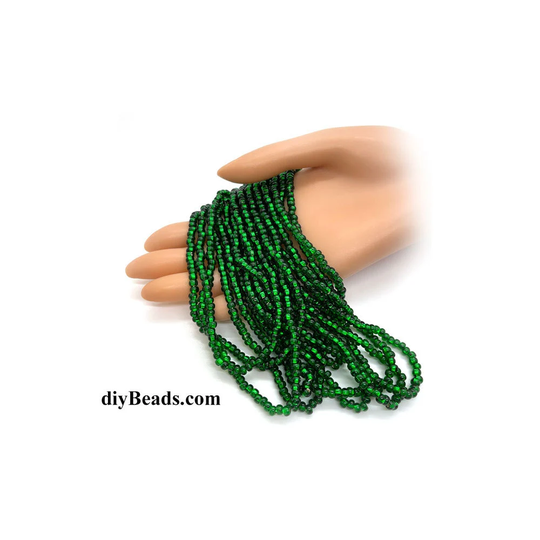 Seed Bead Csb6-57060 Preciosa Czech Glass Beads 6/0 Emerald Silver Lined 20 Grams Diy