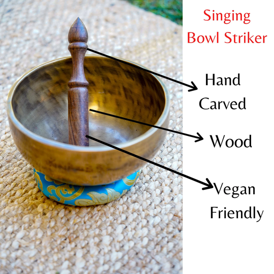 Seasonal Sale -Wooden Stick For Singing Bowl - Best Quality Mallet Striker Any Size Bowls