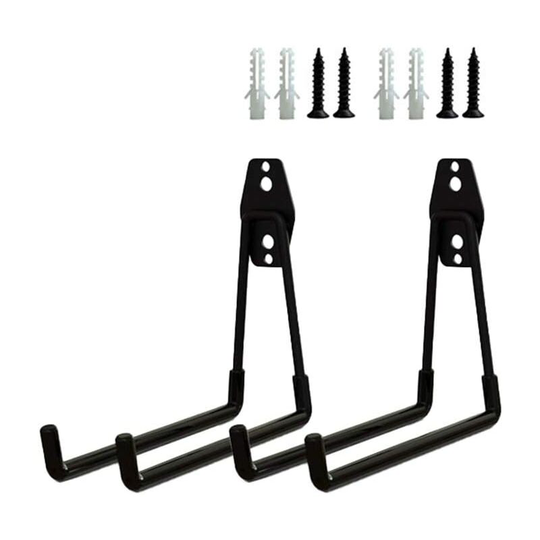 Norcks - 2 Pack Steel Garage Storage Utility Hooks,Heavy Duty Wall Mount Hanging Hooks,Ladder Hooks Hanger Heavy Duty Hooks for Garage Organizing