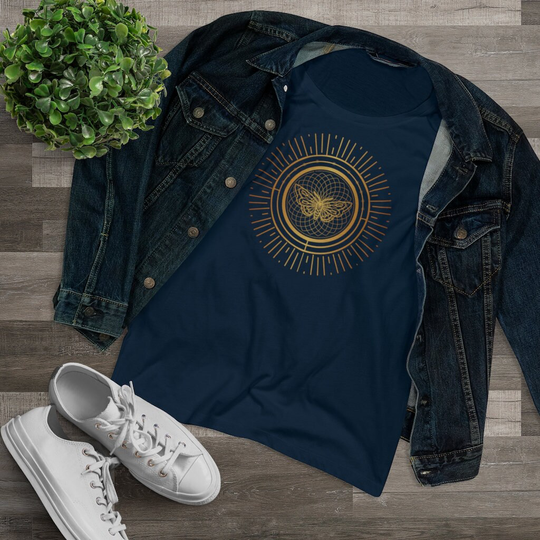 Organic Women's T-Shirt - Moth Sun Design
