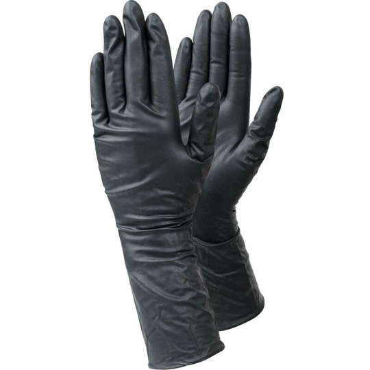 Tegera Disposable Gloves, Black, Nitrile, Powder Free, Smooth, Size 9, - Black - Ejendals