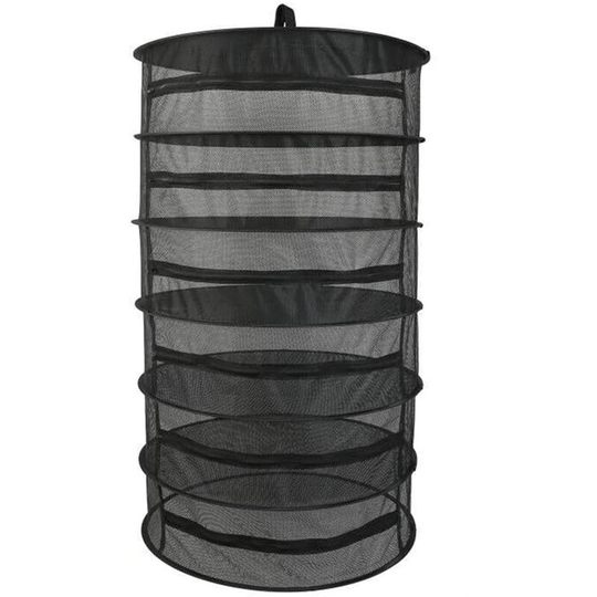 Drying Rack Net 6 Layers with Zipper Folding Mesh Hanging Dryer Rack for Herbs Flowers Buds Plants,model: 6-Layer