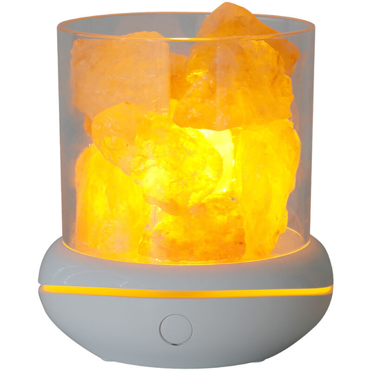 Superseller - Salt Lamp Himalayan Salt Stone Night Light Aromatherapy Diffuser Dimmer Switch 7 Colors led Rock Crystal Night Lamp Portable usb for