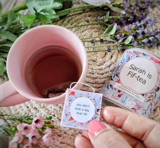 'Fiftea' Personalised 50th Birthday Tea Gift Set