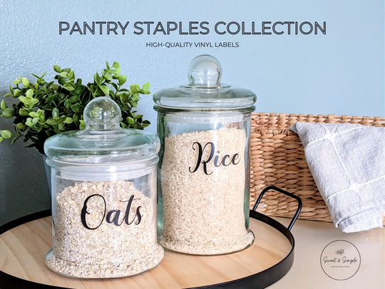 Pantry Labels | Custom Organization Kitchen Canister Decals Organizing Set