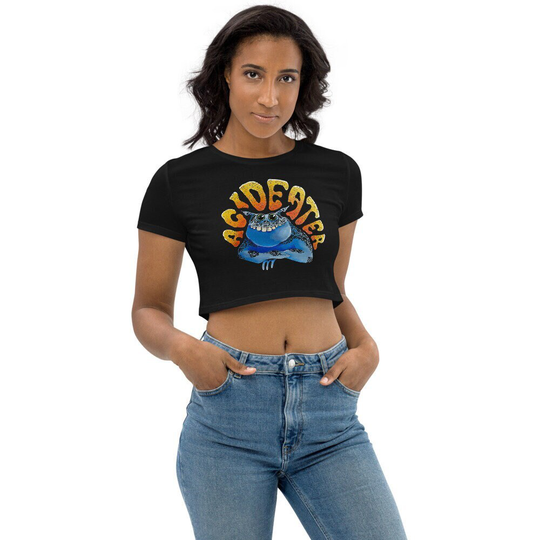 Psychedelic Acid Eater Organic Cotton Crop Top