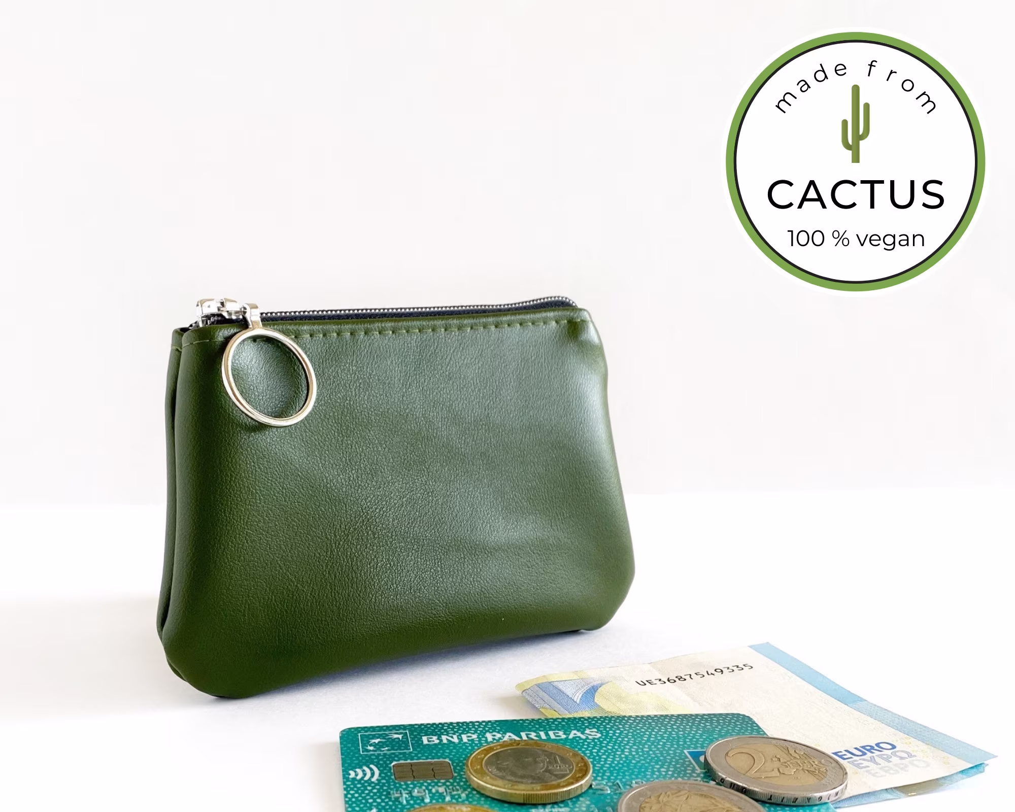 Small Zipper Wallet For Women | Money Pouch From Cactus Desserto®