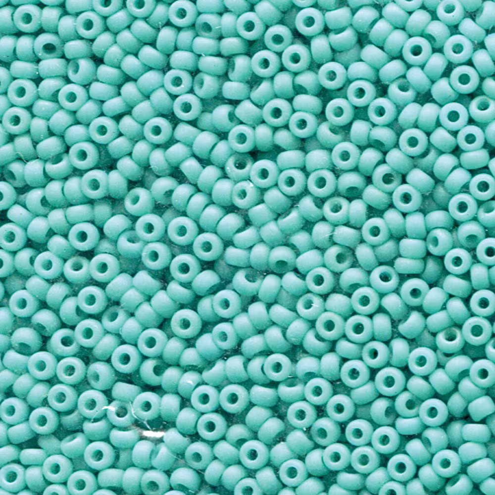 Miyuki Seed Beads 11/0 Matte Opaque Light Blue 11-413F 24G, Round Beads, Glass Size 11 Japanese