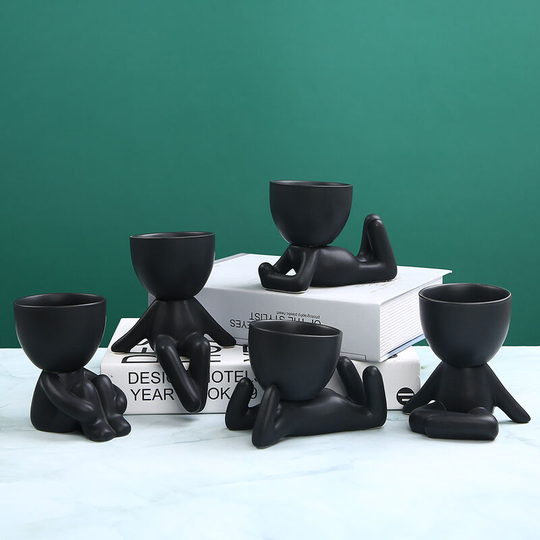 5 Pieces Small Flower Pots, Mini Flower Pots, Ceramic Flower Pots, Small Fleshy Body Art Decorative Flower Pots, Flower Pots, Flower Pots for Office