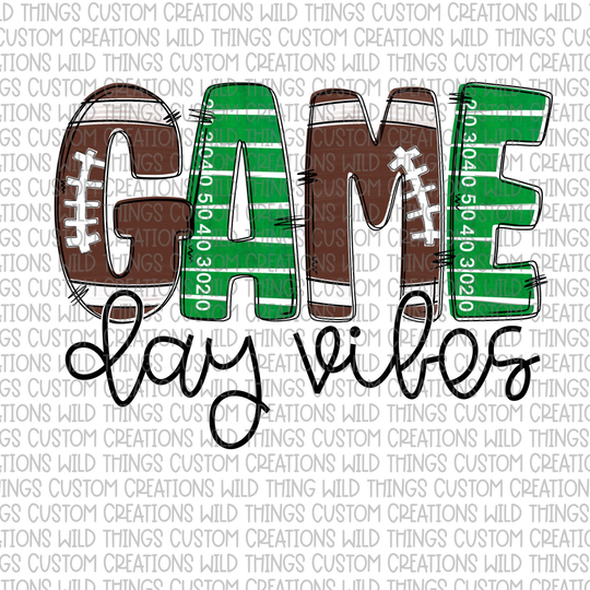 Game Day Vibes | Autumn Football Seasonal Sublimation Transfer