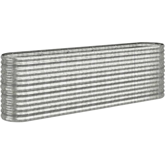 Vidaxl - Garden Planter Powder-coated Steel 224x40x68 cm Silver Silver