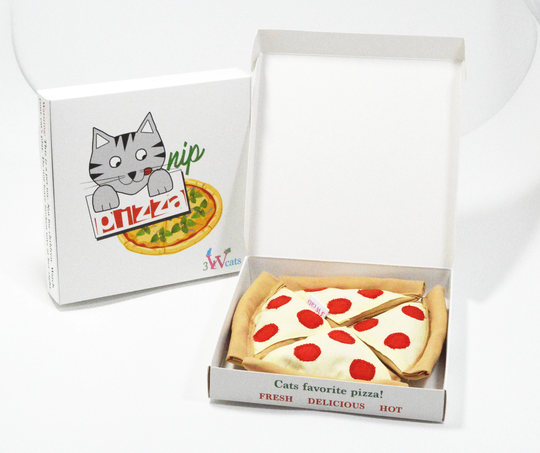 Catnip Cat Toy Pizza With Organic Or Valerian Cat Toy Food Cute Slice Box