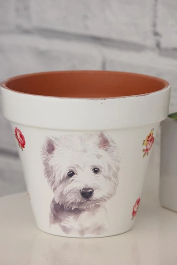 Gifts For Dog Owners, Westie Plant Pot, Gift, Gift Lovers, Lovers Birthday Westie Owner Gift